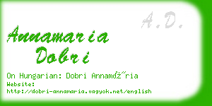 annamaria dobri business card